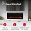 Dimplex Sense Optiflame Media Wall Fire, Black Electric Fireplace With 13 Colour Themes, 50"/ 127.9cm-117814395