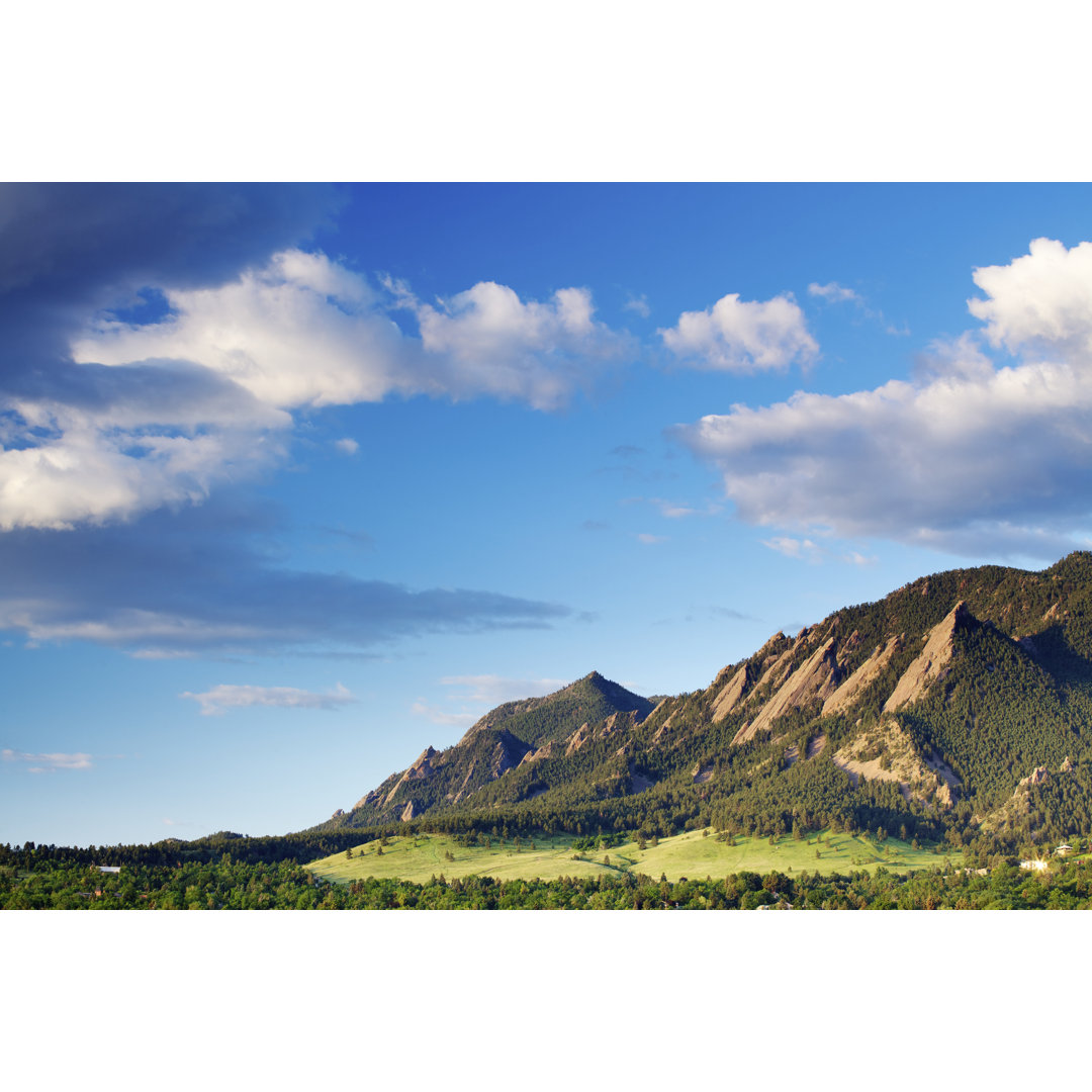 Boulder Colorado Flatironses von Beklaus - Druck auf Leinwand ohne Rahmen