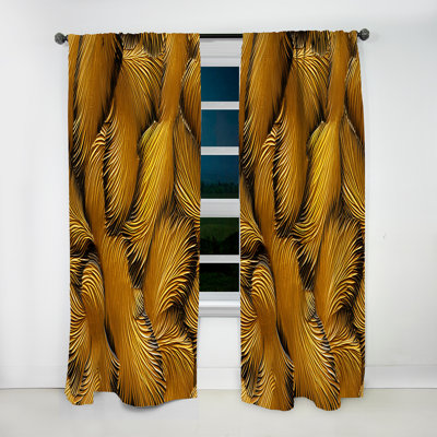 Nawrocki - Feathers Curtain - Room Darkening Floral Curtain - 1 Panels