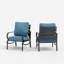 Chaise de patio en métal avec coussins Argirios (ensemble de 2)-98141752