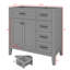 Meuble-lavabo de salle de bain 36 po sans lavabo Merax-441810907