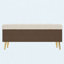 Banc de rangement capitonné capitonné pour la chambre et le vestibule, beige-2075480075