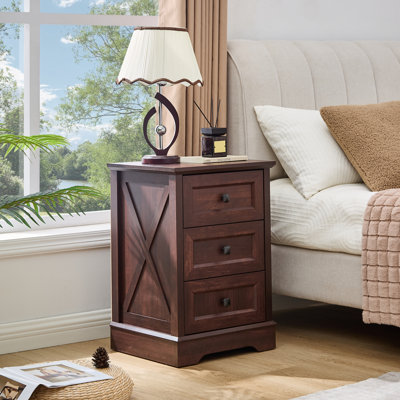 3 Drawer Dresser Nightstand,Drawer Chest Dresser for Bedroom, Wooden Storage Dresser