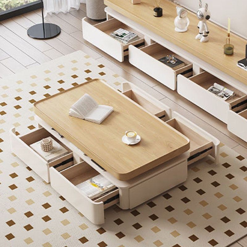 Table basse moderne de style crème