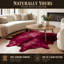 Tapis bordeaux en cuir de vache Mountview-959863472