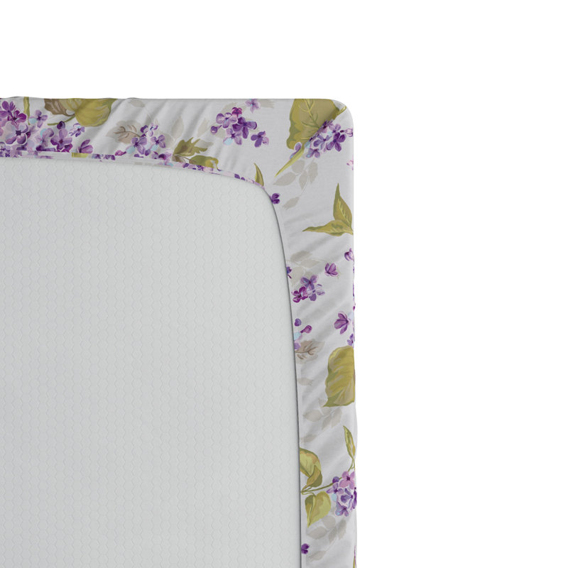 Microfiber Floral Fitted Sheet, Full Fitted Sheet