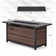 Argyri 56" Outdoor Rectangular Rattan Propane Gas Fire Pit Table for Outside Patio