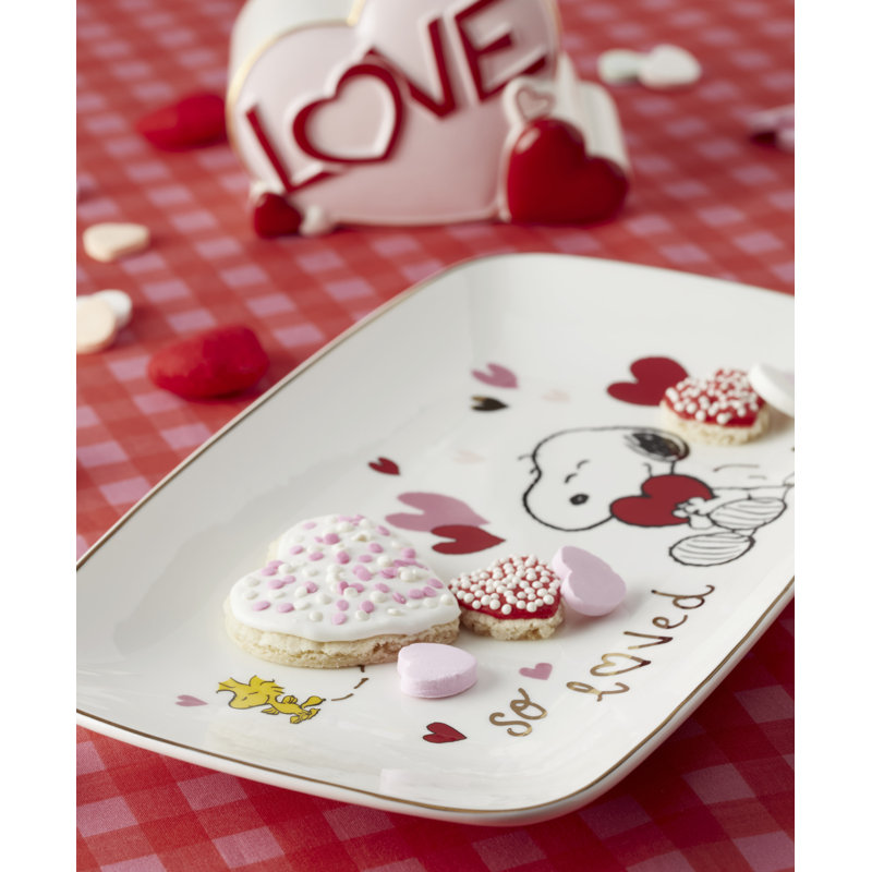 Lenox Snoopy Valentines Day Hors Doeuvres Tray