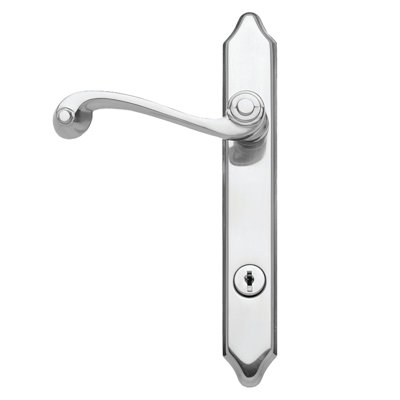 Larson Brushed Nickel storm door Lever French Curve