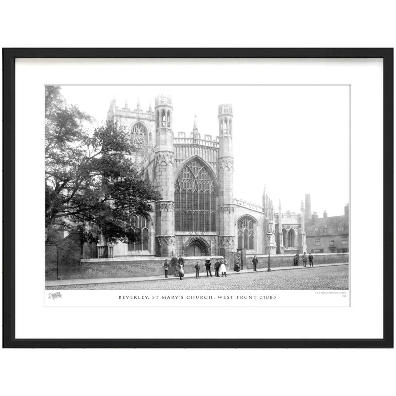 Beverley, St Mary's Church, West Front C1885 by Francis Frith - Single Picture Frame Print, 40cm H x 50cm W x 2.3cm D
