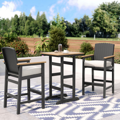 2 - Person Square HDPE Outdoor Dining Set