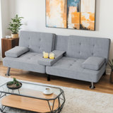 Cashten 65'' Upholstered Tufted Convertible Sofa