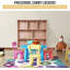 Casier de rangement pour salle de classe à 8 sections avec espace de rangement adéquat Surface facile à nettoyer, idéal pour l'école maternelle à la maison avec 4 roulettes et 2 boîtes de rangement