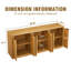 Buffet ondulé moderne de 67 pouces avec design incurvé et rangement-1619002047