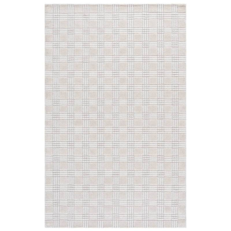 Genre Hand Loomed Performance Plaid Rug, Rectangle 4' x 6'