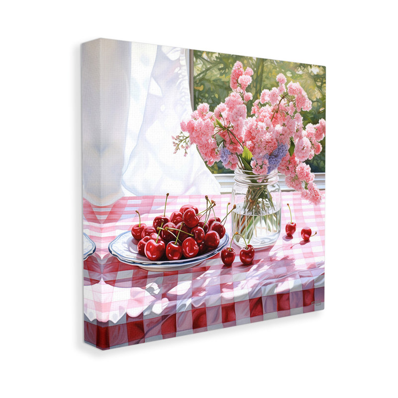 " Cherry Blossoms And Fruits " by RB, 30" H x 30" W