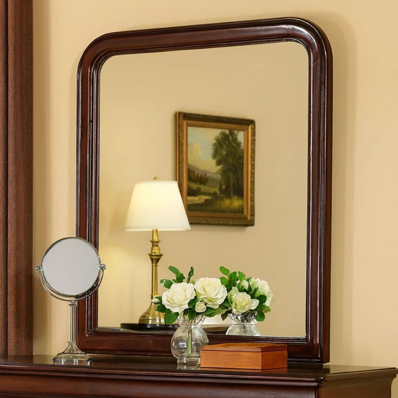Miroir biseauté pour commode, Brun
