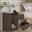 Reeded Nightstand With 1 Drawer, Open Shelf Storage Built-in Outlets USB Type-C Charging Station Set of 2-720913634-717568679