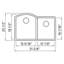 Évier de cuisine en granite double offset l 31,5 po x l 20,5 po Aversa-16187790