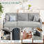 Canapé-lit modulaire en L 75,8 po Ashleh-1897367144
