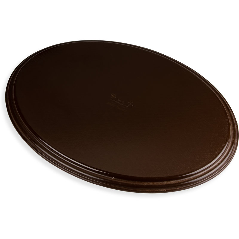 Plateau ovale Gripite 2 27 po x 22 po - noir, H 1 po x l 24 po x L 31 po, Brun