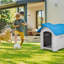 Niche pour chien en plastique bleu 28 po