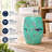 Teal Hydrangea and Bird Ceramic Garden Stool