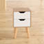 Poppy 2 Drawer Bedside Table