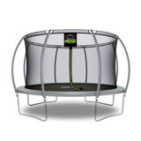 Moxie 14 FT Pumpkin-Shaped Outdoor Trampoline with Enclosure Set and with Safety Net, Mat, Pat