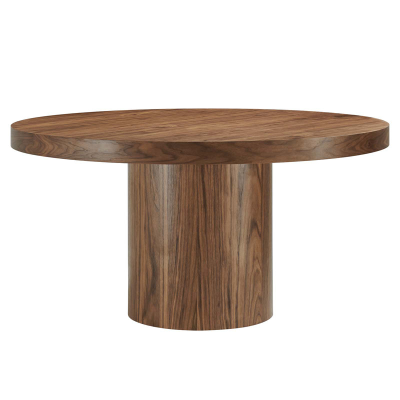 Table de salle à manger ronde Modway, Noyer