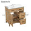 Meuble-lavabo de 30 po en bois avec structure en bois massif, 1 porte à fermeture douce, 2 tiroirs à fermeture douce, tablette réglable