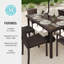 Ensemble de salle à manger d'extérieur en rotin 7 pièces avec chaises empilables et table de 62 po Martha Stewart Bedford-109713910