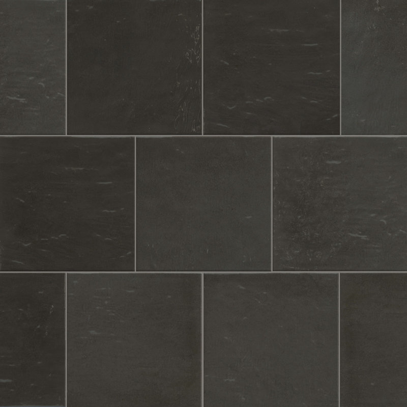 Passion Nero 9 in. x 9 in. Glossy Porcelain Floor and Wall Tile (10.9 sq. ft./Case), Nero