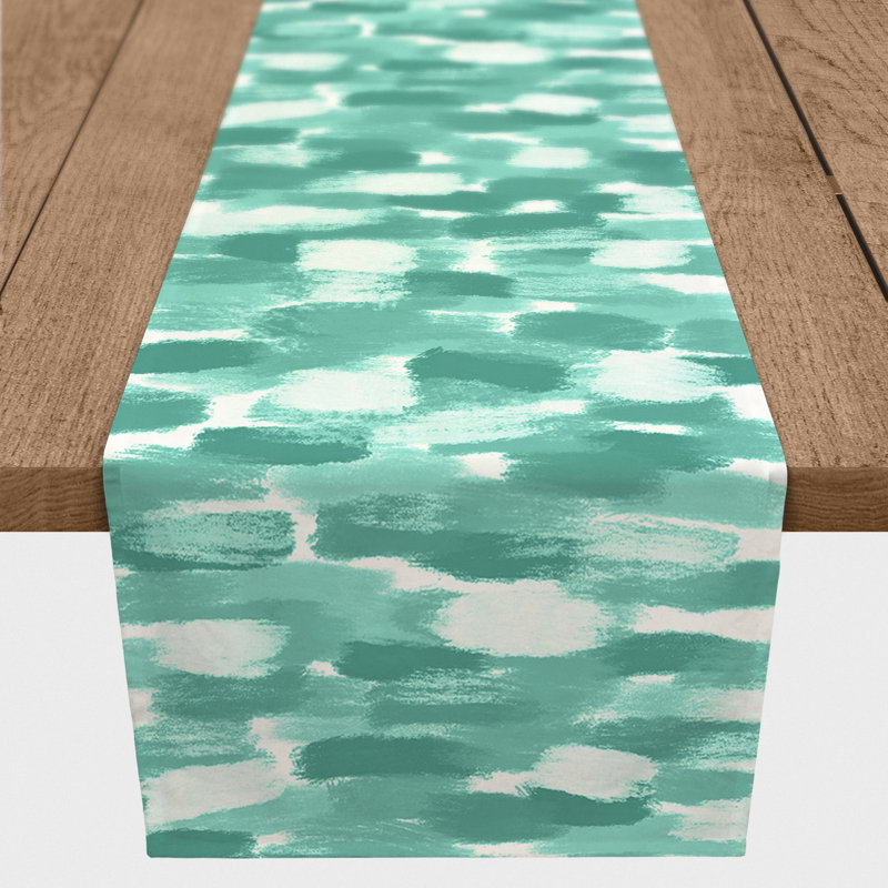Colier Rectangle Polyester Table Runner, 90" x 16", Teal