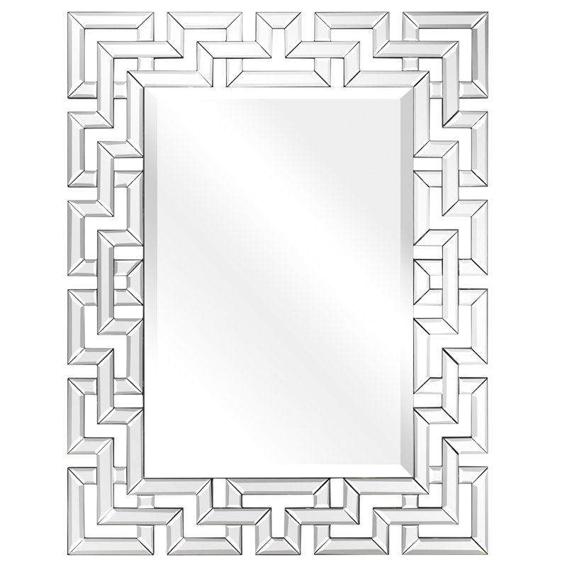 Miroir mural élégant à géométrie biseautée Poyner