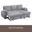 Canapé-lit modulaire réversible en tissu 91 po avec méridienne de rangement, table rabattable, porte-gobelets et ports de chargement-1198418581