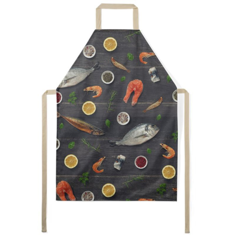 No Pattern Bib Apron, Black