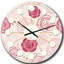 motif de roses - horloge murale moderne Mid-Century-40745159