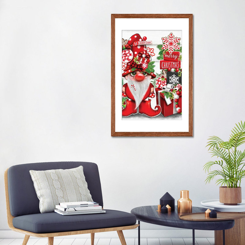 Menthe poivrée - reproduction d'art mural - papier d'art encadré, H 32 po x l 24 po, Brun