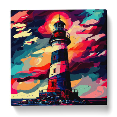 Lighthouse Fauvism No.1 - Wrapped Canvas