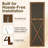 Full Length Mirror With Solid Paulownia Wood Frame, Standing Or Wall-Mounted-1126211690