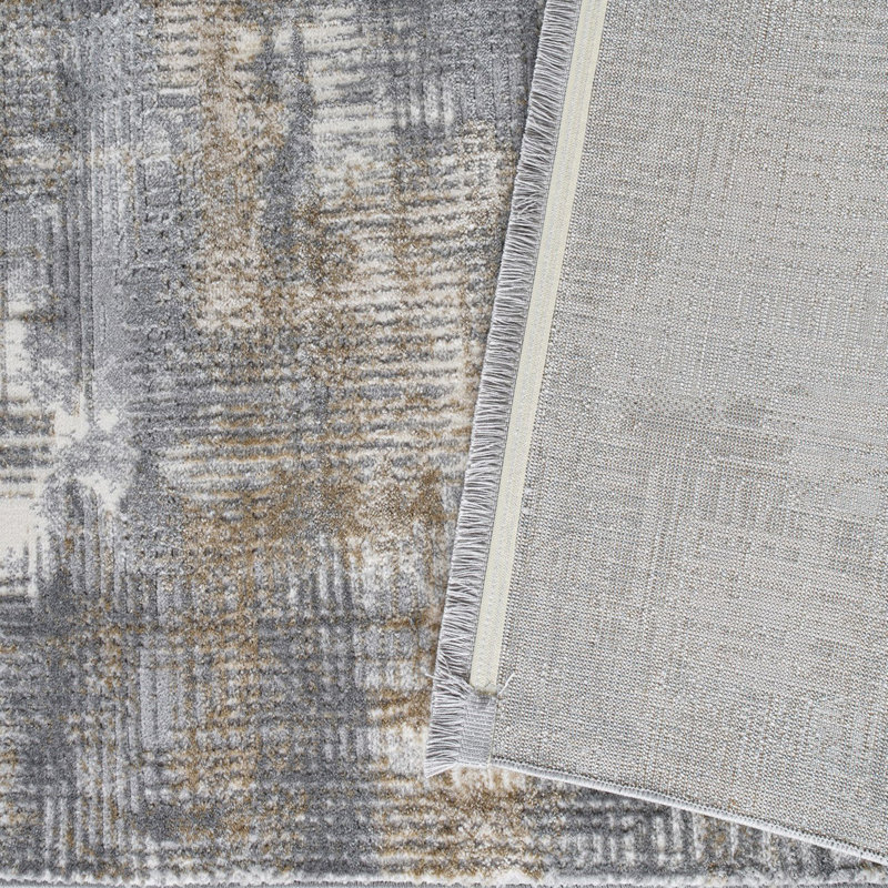 Stylish Hall Carpet, Grey & Beige & Cream, 39.4 x 59.1 inches | 60% Polypropylene / 40% Polyester, 7 mm Pile Height, 320000 Thread Points | Easy to Clean with Vacuum, Durable & Elegant Design for Any Space