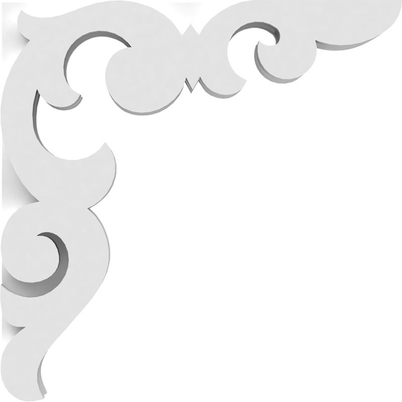 Corbeau en PVC de qualité architecturale Kendall, H 10 po x l 10 po x P 1,875 po