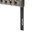 Tête de lit en velours gris à boutons, rehaussant la sophistication de la chambre à coucher et le style contemporain facile à assembler pour un grand lit-1364484443