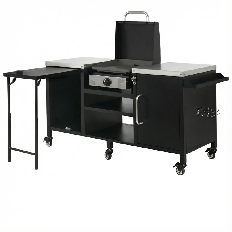 Grande table de gril 72,4 "pour les gros œufs verts (tabourets non inclus)