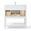 36" Solid Wood Bathroom Vanity With Backsplash, Quartz Top Soft Close Drawers-1348323843