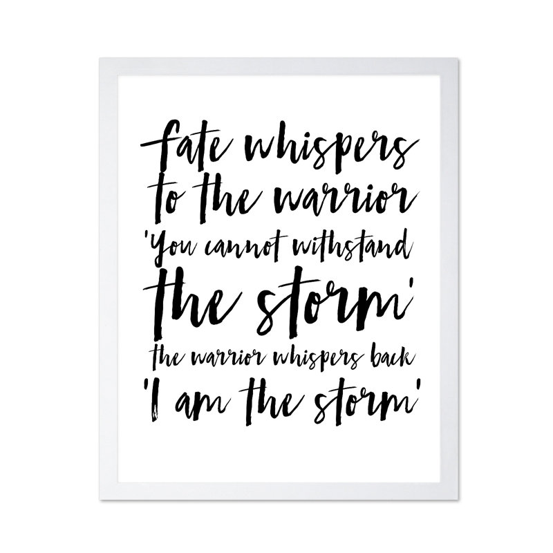 I Am The Storm, Affiche, H 24 po x l 32 po, Encadrement blanc