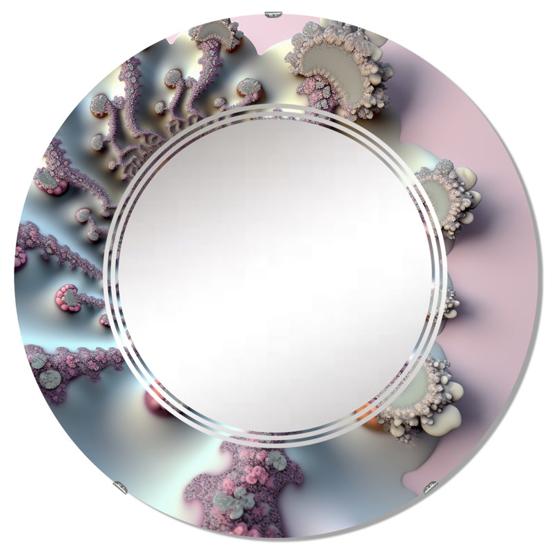 Lyneissa - Miroir mural moderne rond, 32 po x 32 po