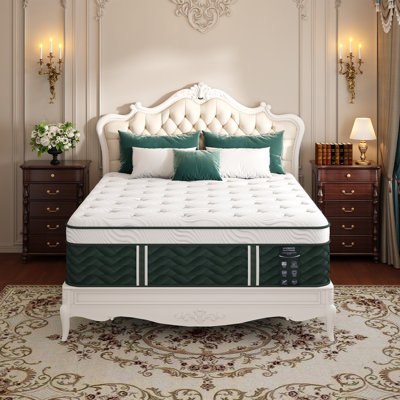 Bovingdon 12" Memory Foam Medium Firm Gel Hybrid Mattress with Motion Isolation & Temperature Regulating & Edge Support for Hotel, Bedroom, Apartment