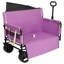 Multi-functional Collapsible Wagon With Seat Conversion, 500lb Capacity Heavy-duty Utility Wagon With All-terrain 360° Wheels
